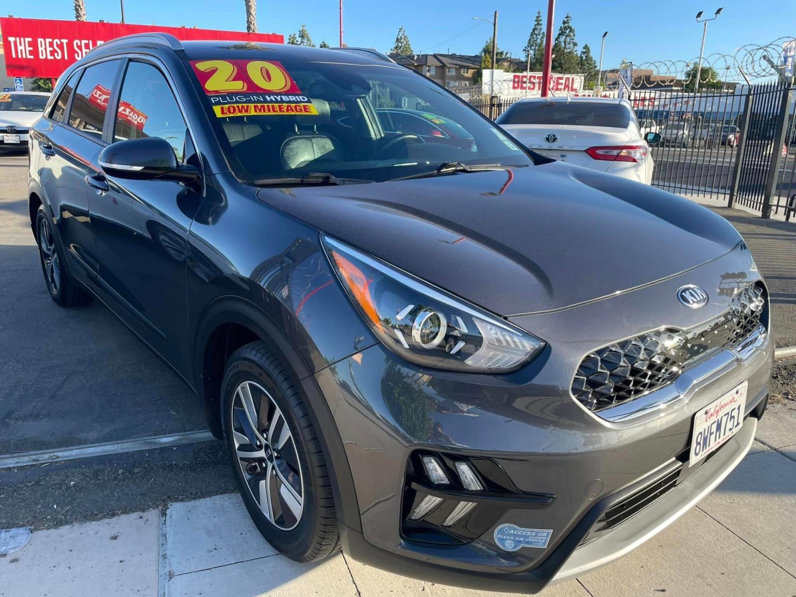 2020 DARK GRAY /BLACK Kia Niro Plug In Hybrid (KNDCD3LD1L5) , located at 744 E Miner Ave, Stockton, CA, 95202, (209) 944-5770, 37.956863, -121.282082 - PLUS TAXES AND FEES - Photo #0